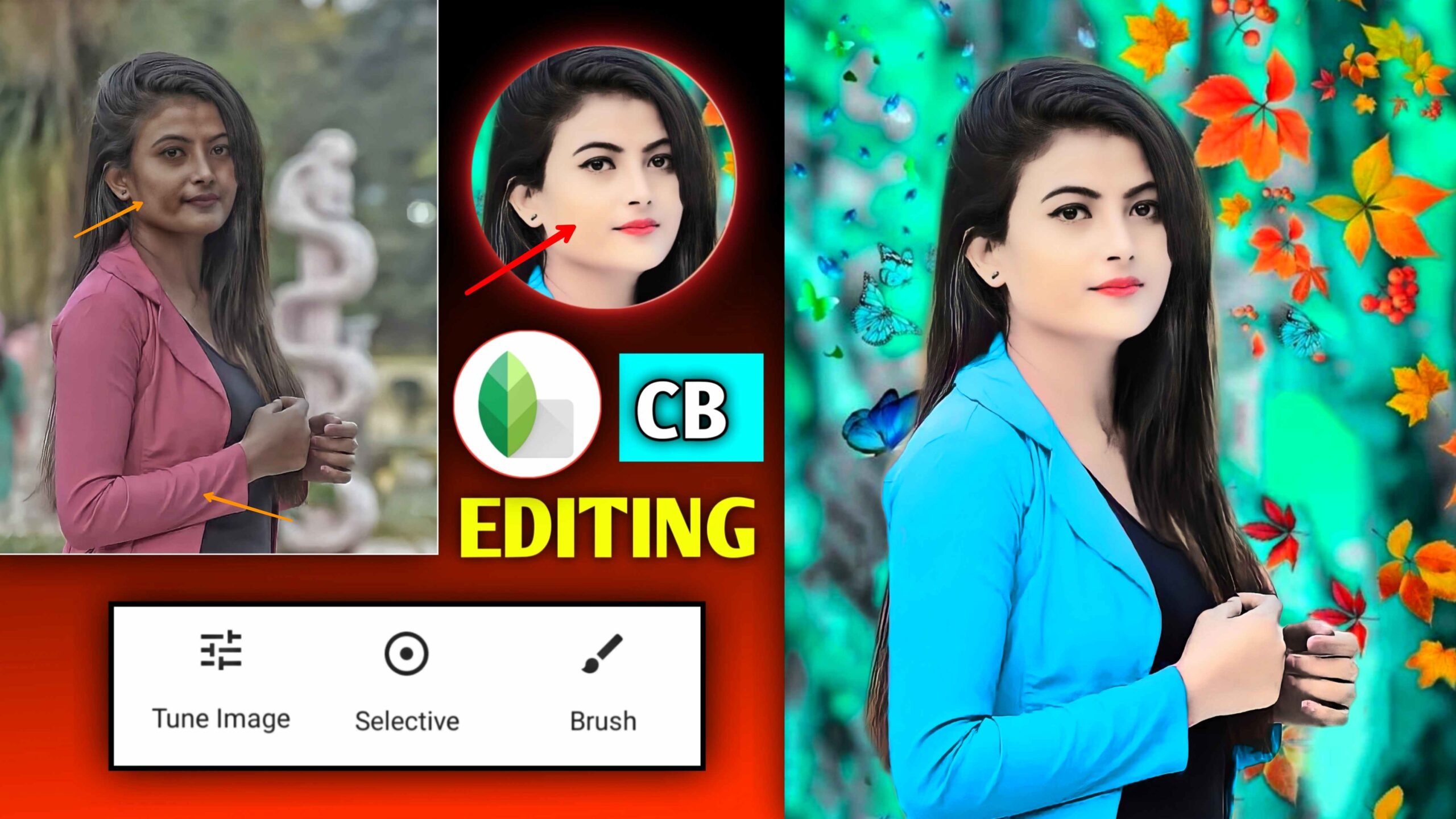 New Snapseed CB Photo Editing Tricks | Face Smooth + Background Change  Photo Editing Tutorial - MUNAWAR EDITS