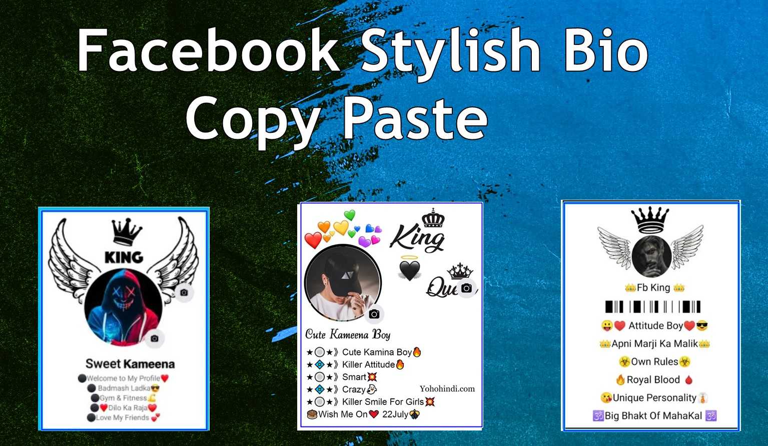 Facebook Stylish Bio copy and paste