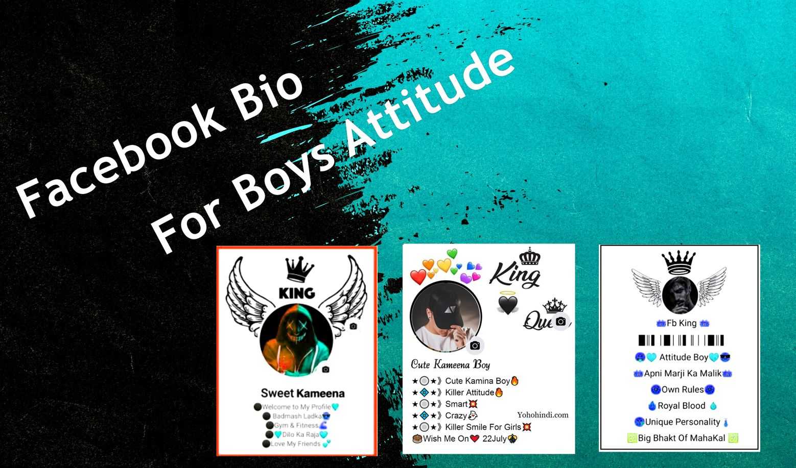 Best Facebook Bio for Boys Attitude 2023