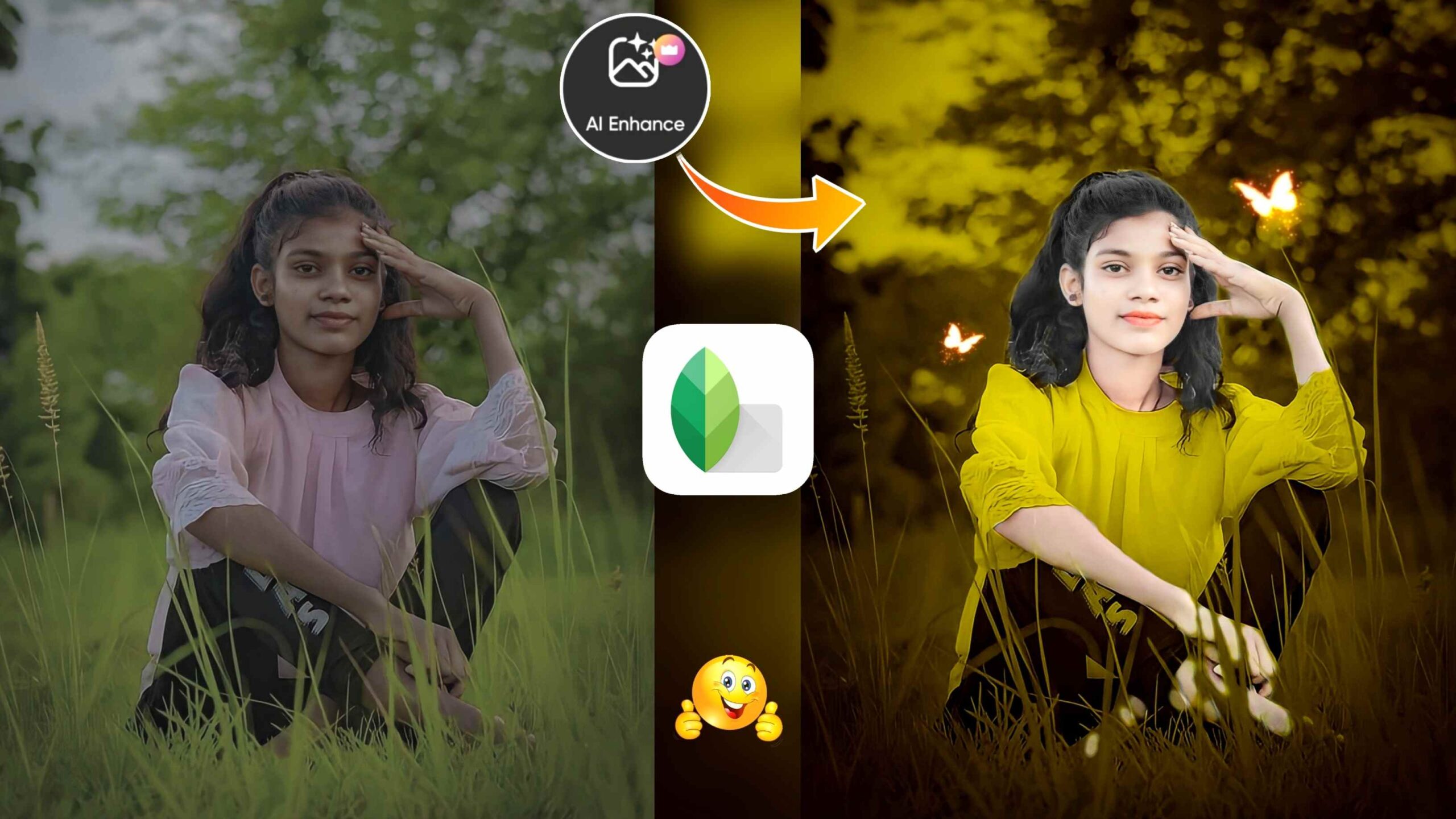 New Snapseed Realistic Background Colour Change Trick